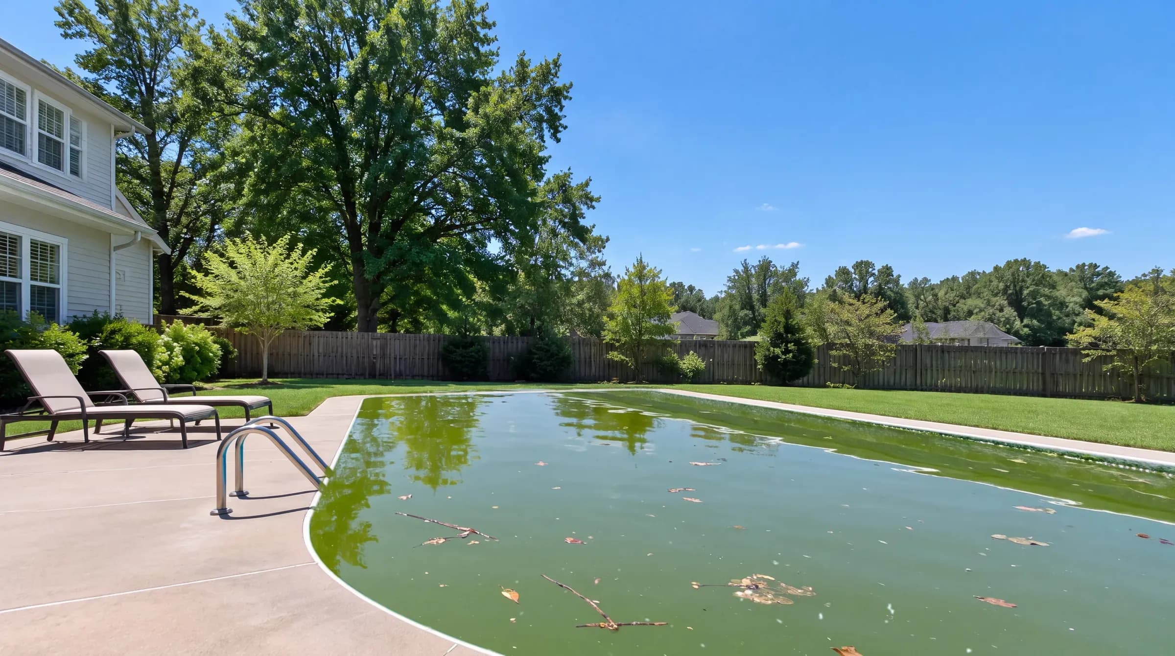 A neglected green pool